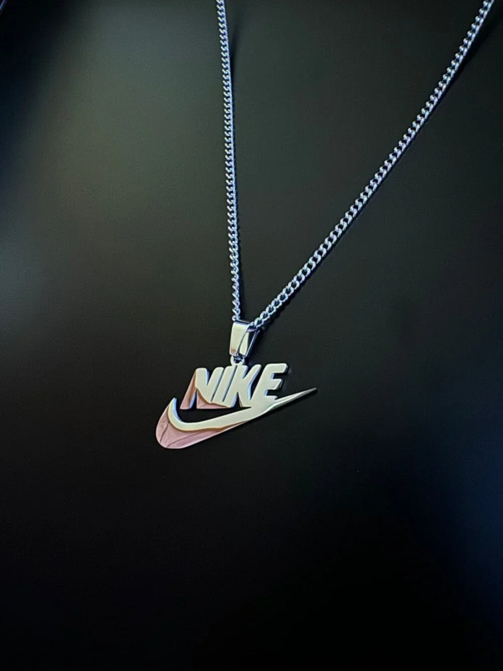 Silver Nike Necklace - Thin Chain - 20